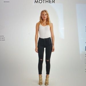 Mother denim the looker ankle fray 26